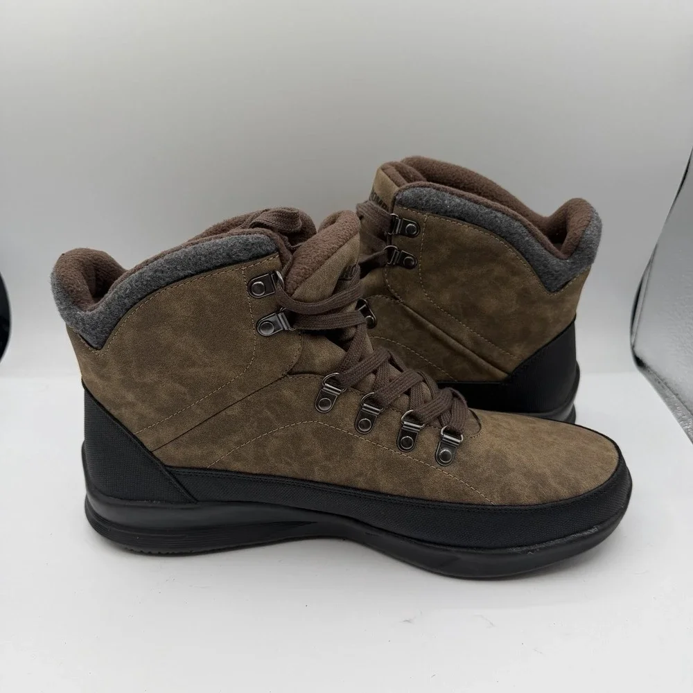Khombu AT Cascade Boots Mens 13 M Brown All Terrain Hiking Lined Water Resistant